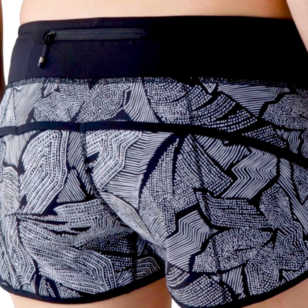 Lululemon Speed Short Dottie Tribe White Black / Black